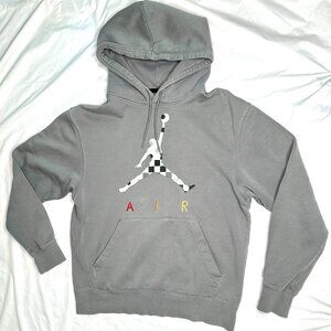 Air Jordan Jump Man Hoodie Men's Medium Sweatshirt Pullover Gray Standard Fit